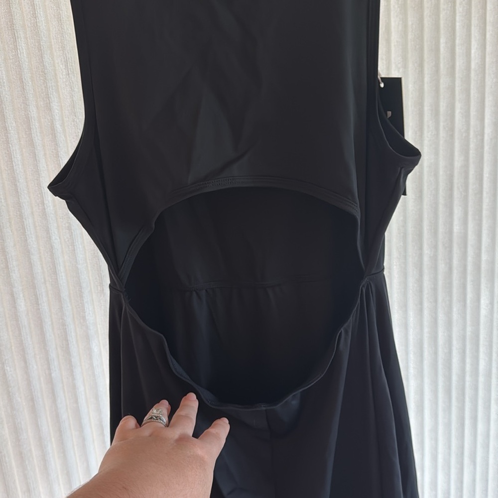 Halara Black Maxi Dress With Pockets Size Large NWT - Picture 6 of 7